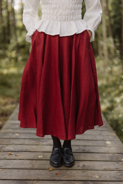 Full circle linen skirt Saulė
