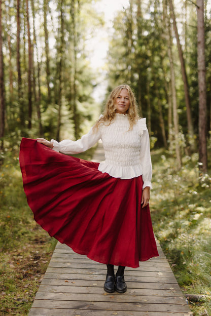 Full circle linen skirt Saulė