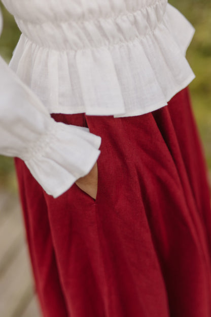 Full circle linen skirt Saulė