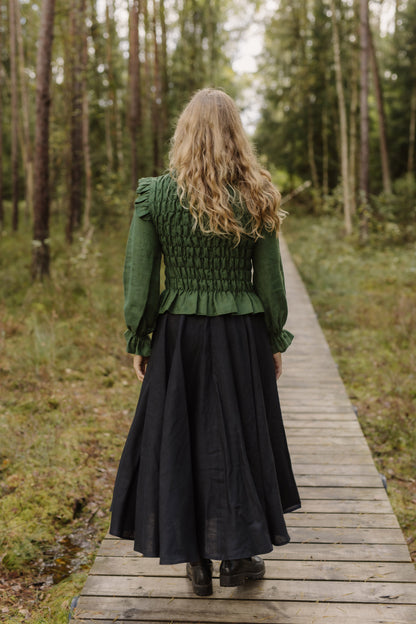 Full circle linen skirt Saulė