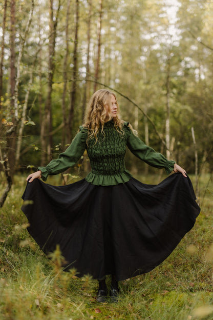 Full circle linen skirt Saulė