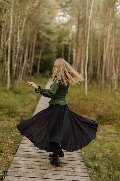 Full circle linen skirt Saulė