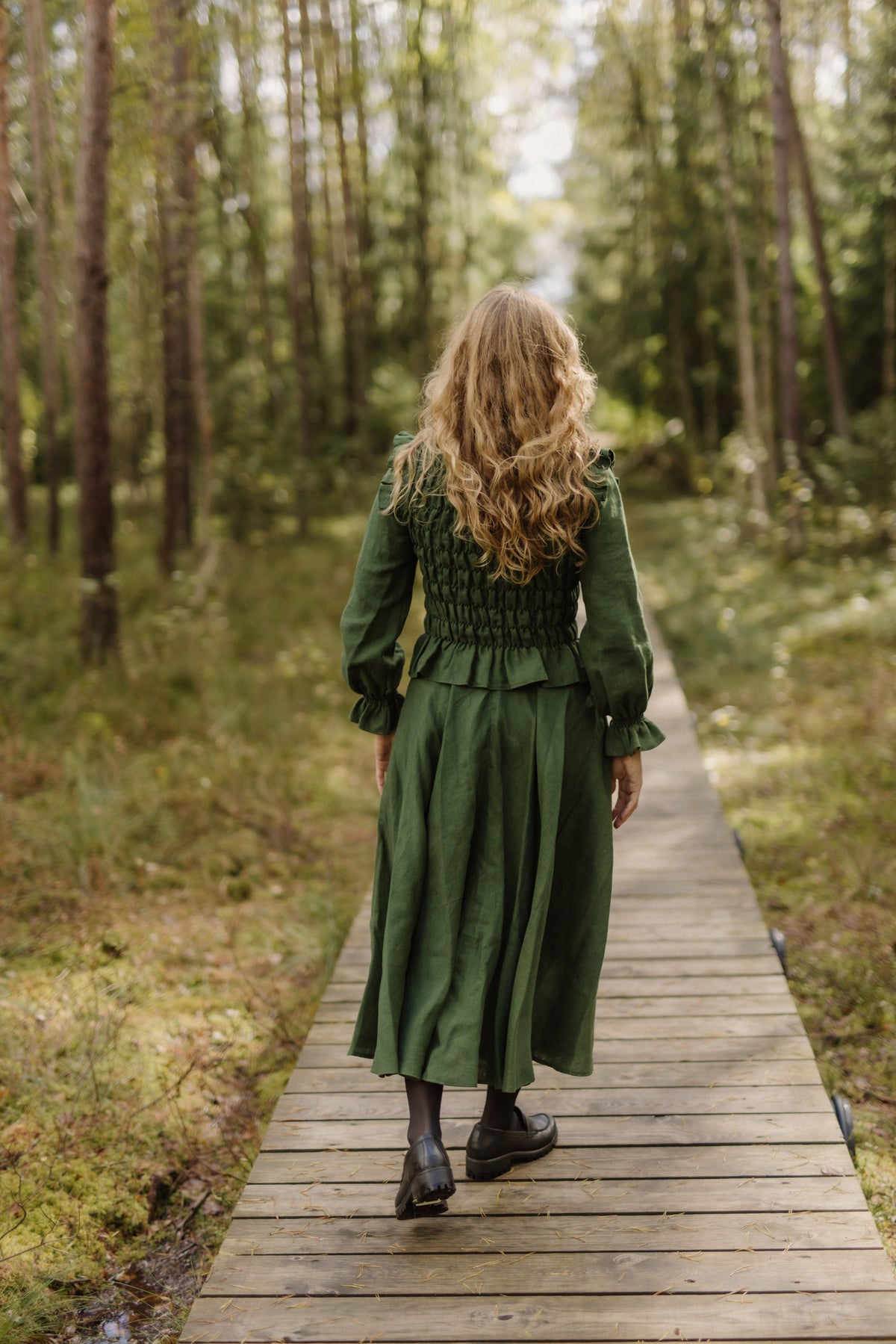 Full circle linen skirt Saulė
