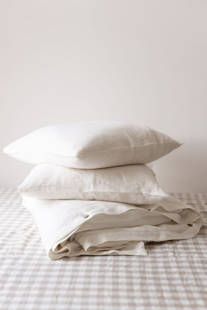 Natural linen bedding set