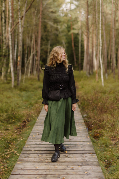 Full circle linen skirt Saulė