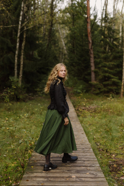Full circle linen skirt Saulė