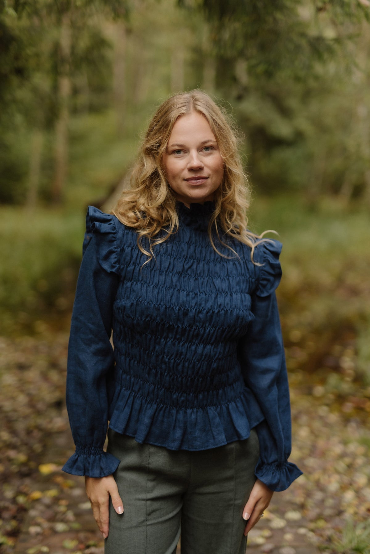 Women's linen top Barbora