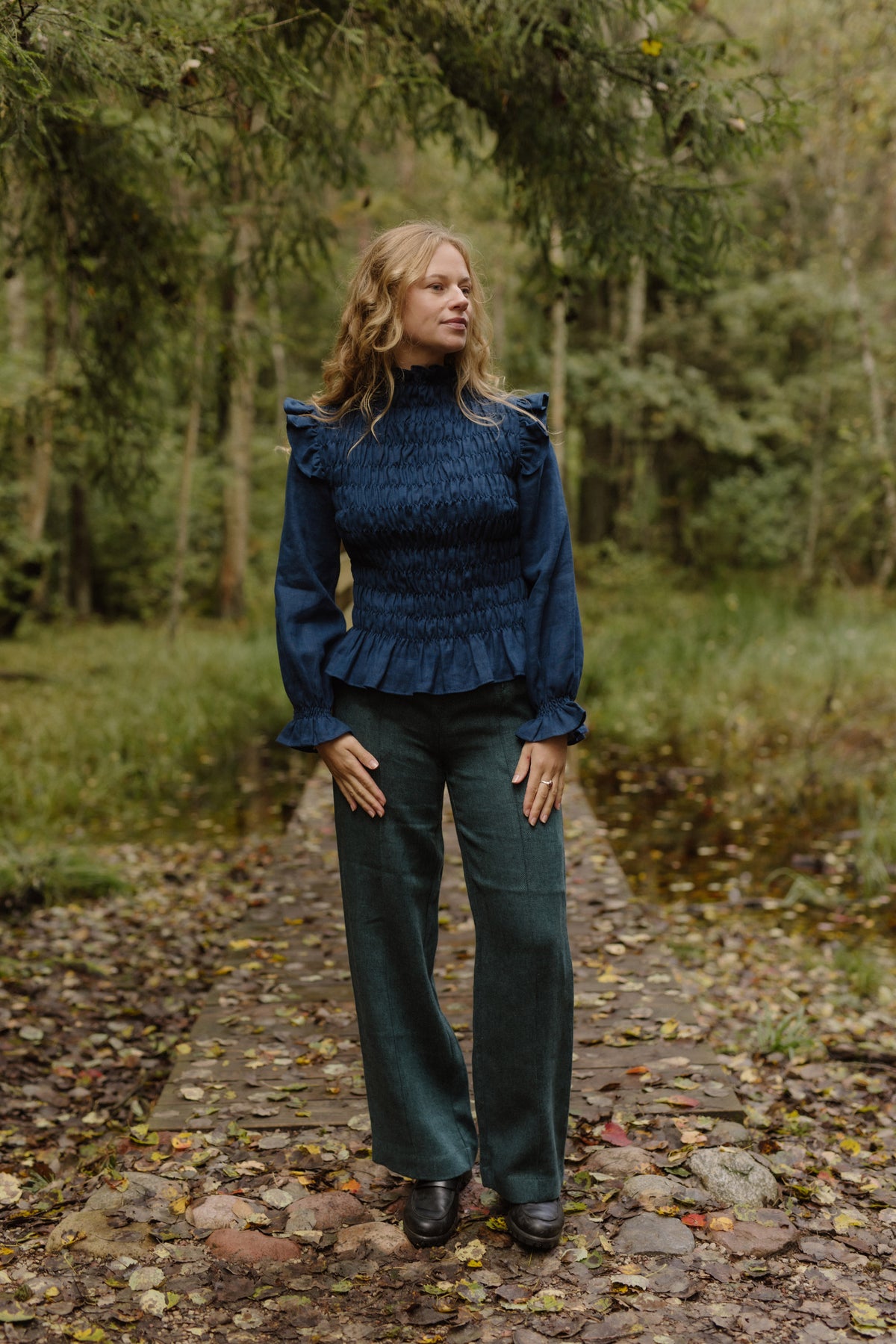 Women's linen top Barbora