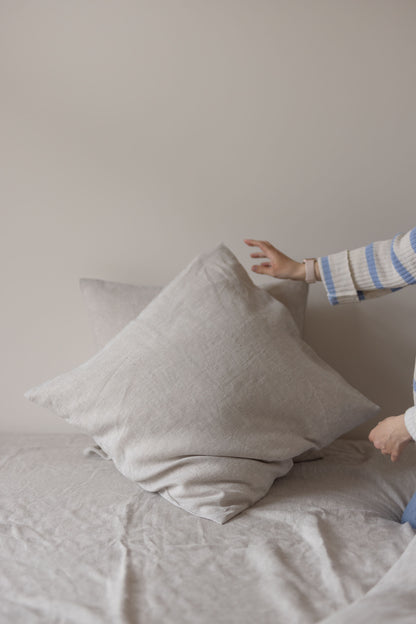 Natural linen bedding set
