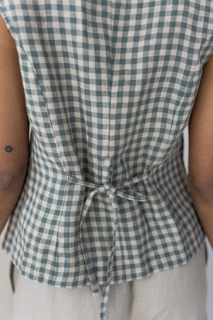 Women's linen vest Dusk