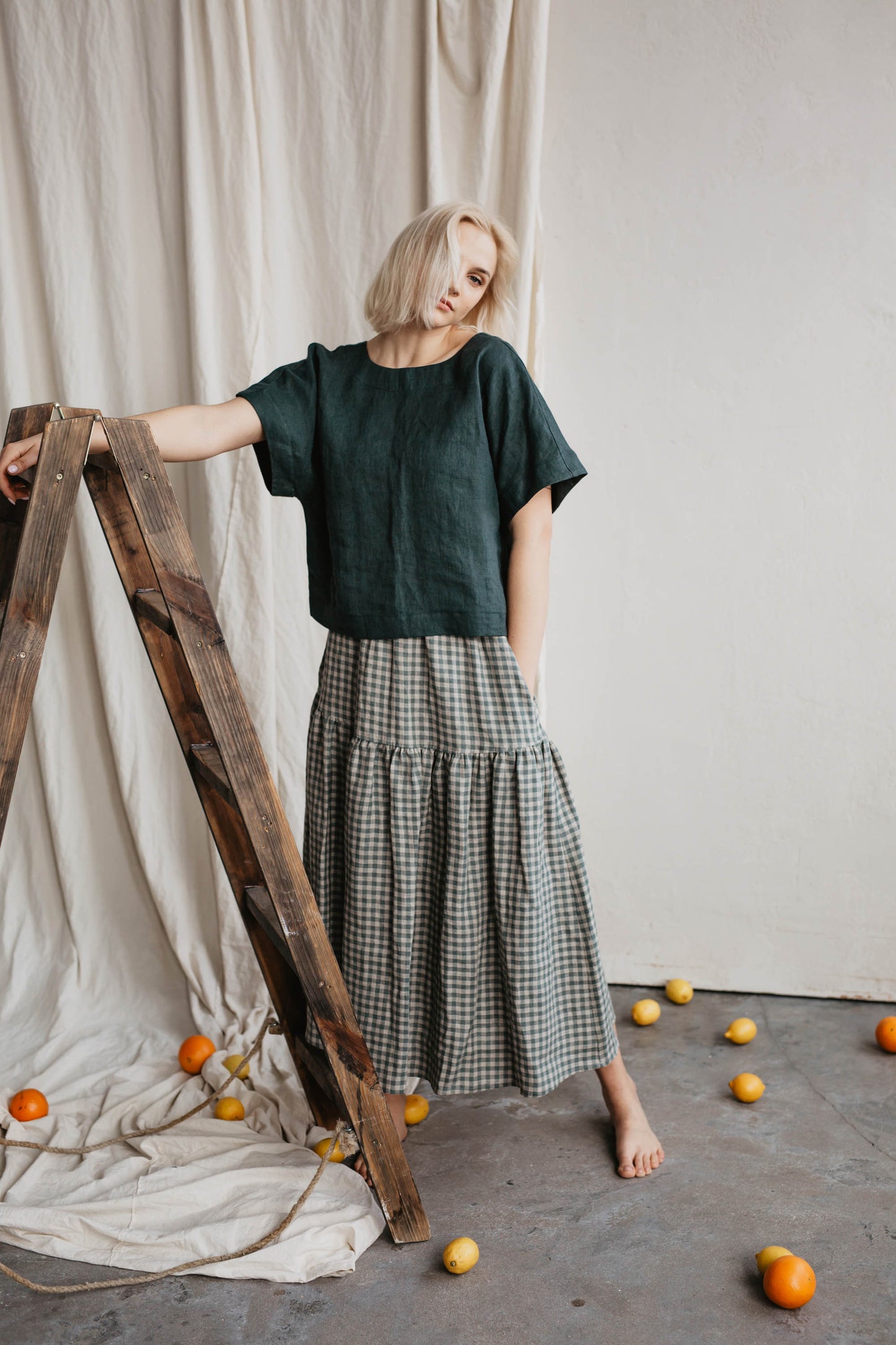 Women's linen skirt Vakarė