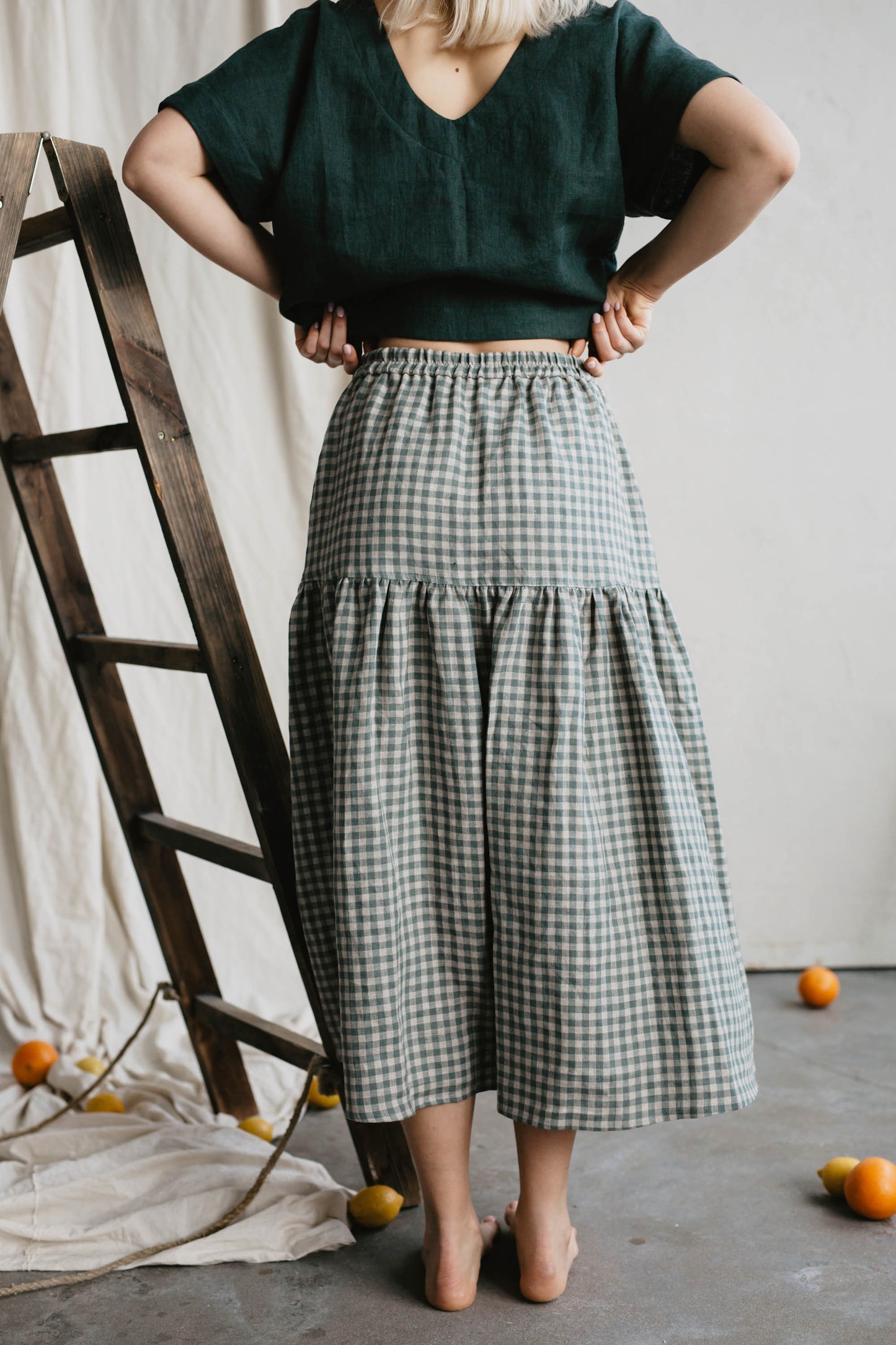 Women's linen skirt Vakarė