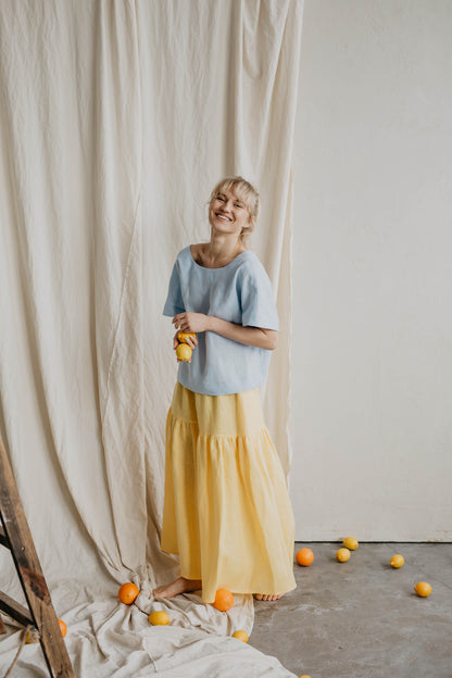 Women's linen skirt Vakarė