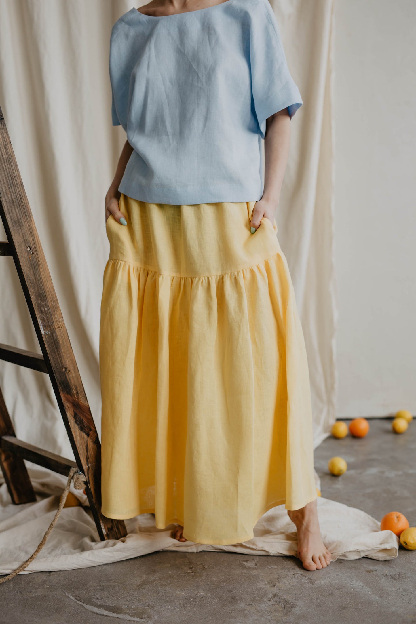 Women's linen skirt Vakarė