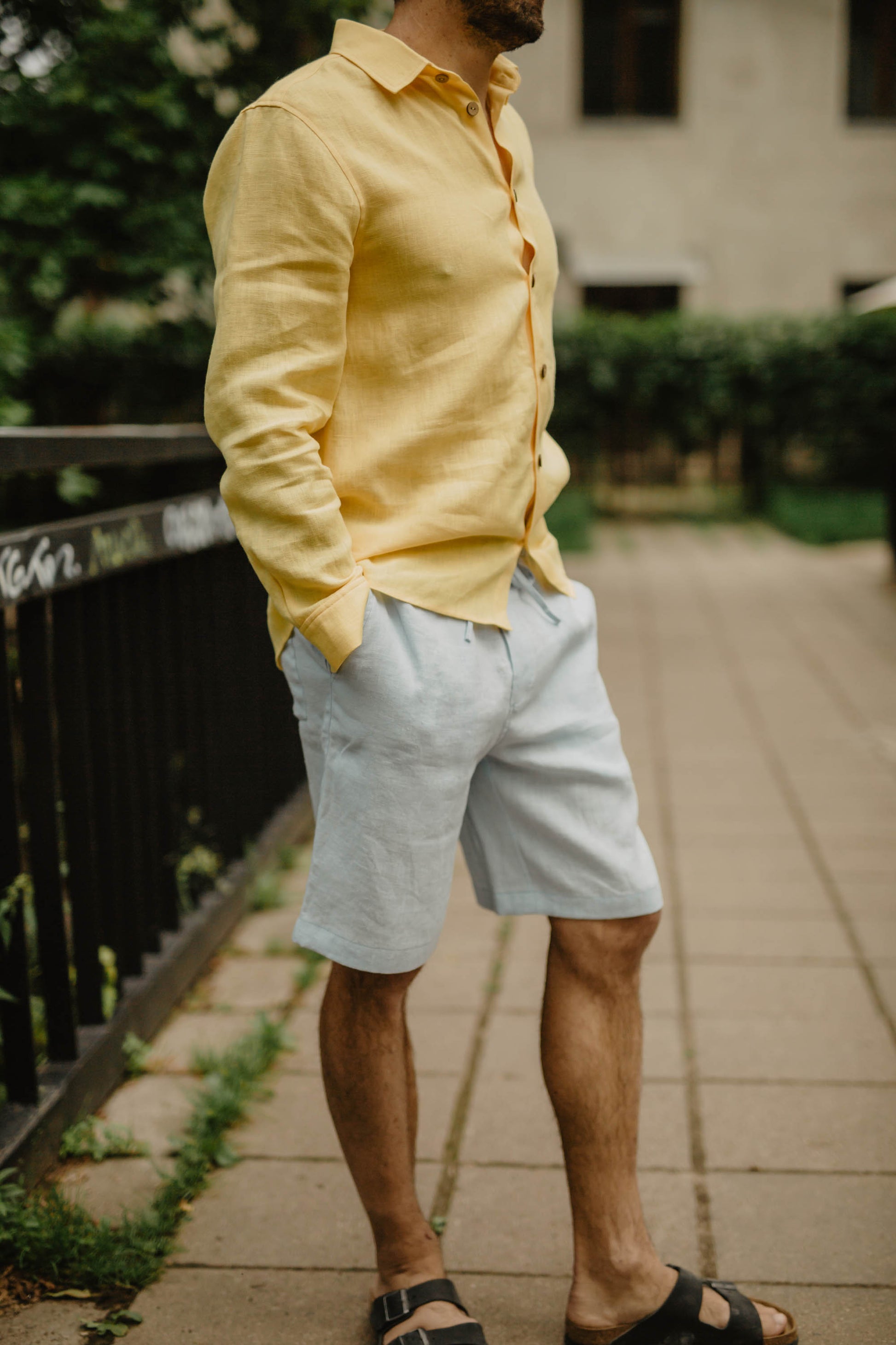 Classic men's linen shorts - TIKLIS