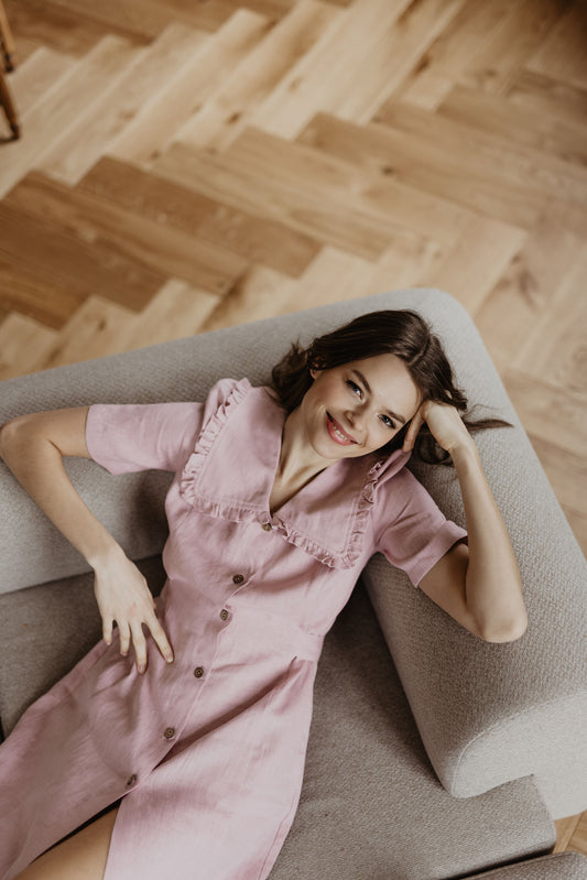 Women's linen dress Melnrage - Archive