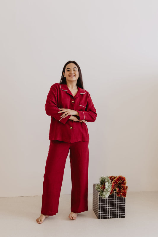 Women's linen pyjama set PILNATIS