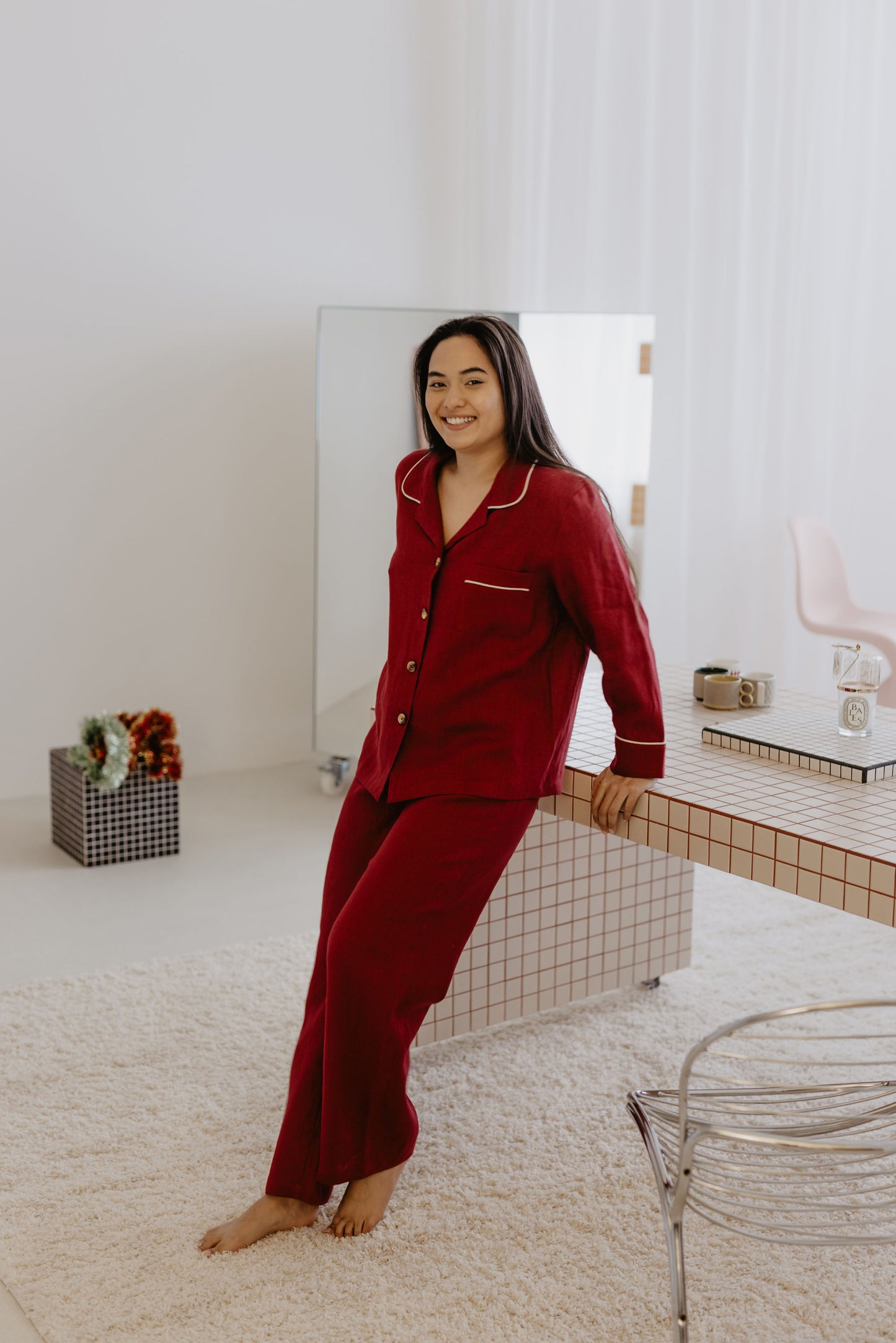 Women's linen pyjama set PILNATIS