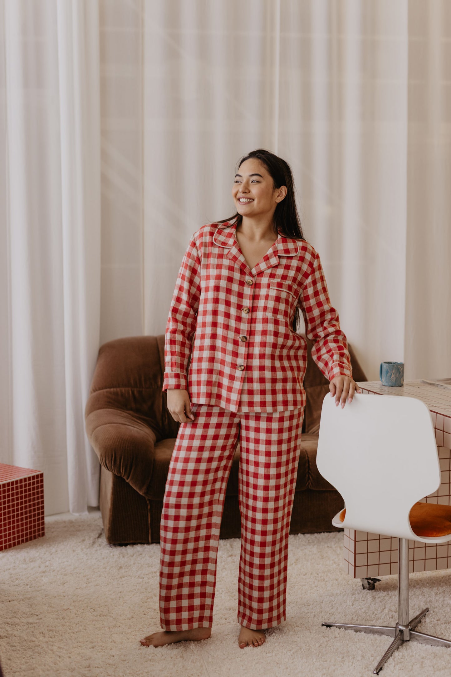 Women's linen pyjama set PILNATIS