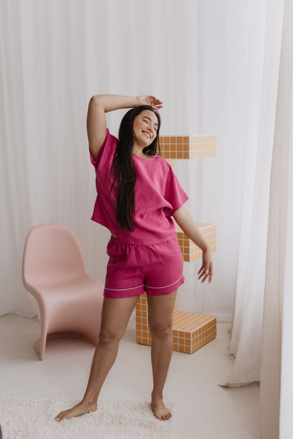 Women's linen pyjama set JAUNATIS