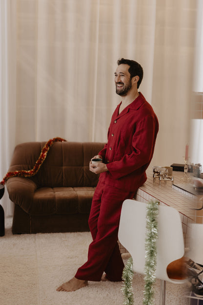 Mens linen pyjama set PERKŪNAS