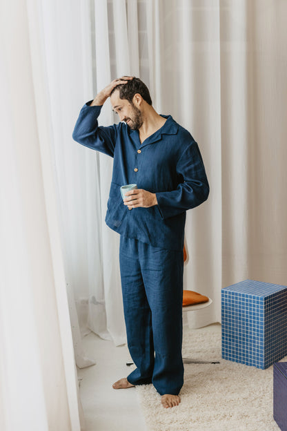 Mens linen pyjama set PERKŪNAS