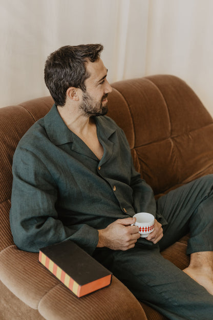 Mens linen pyjama set PERKŪNAS