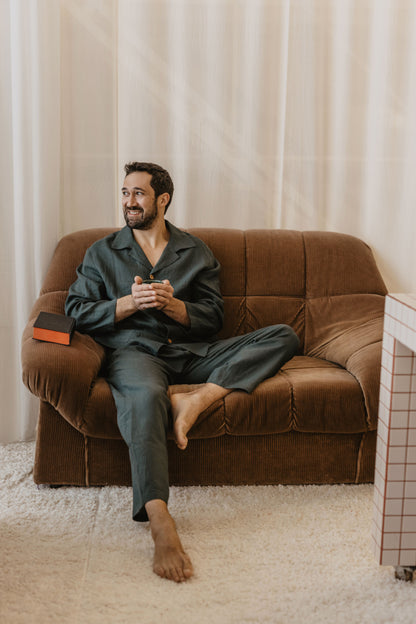 Mens linen pyjama set PERKŪNAS