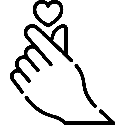 Icon of hand with heart