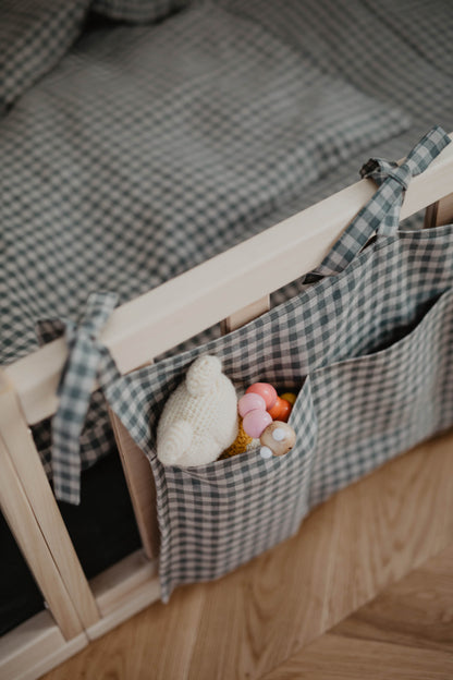 linen pocket organiser for toddlers and babies