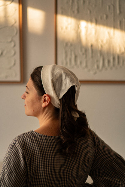 Linen head scarf