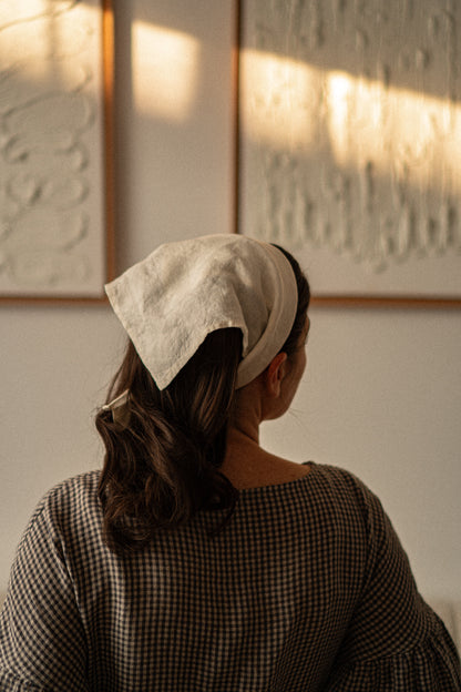 Linen head scarf