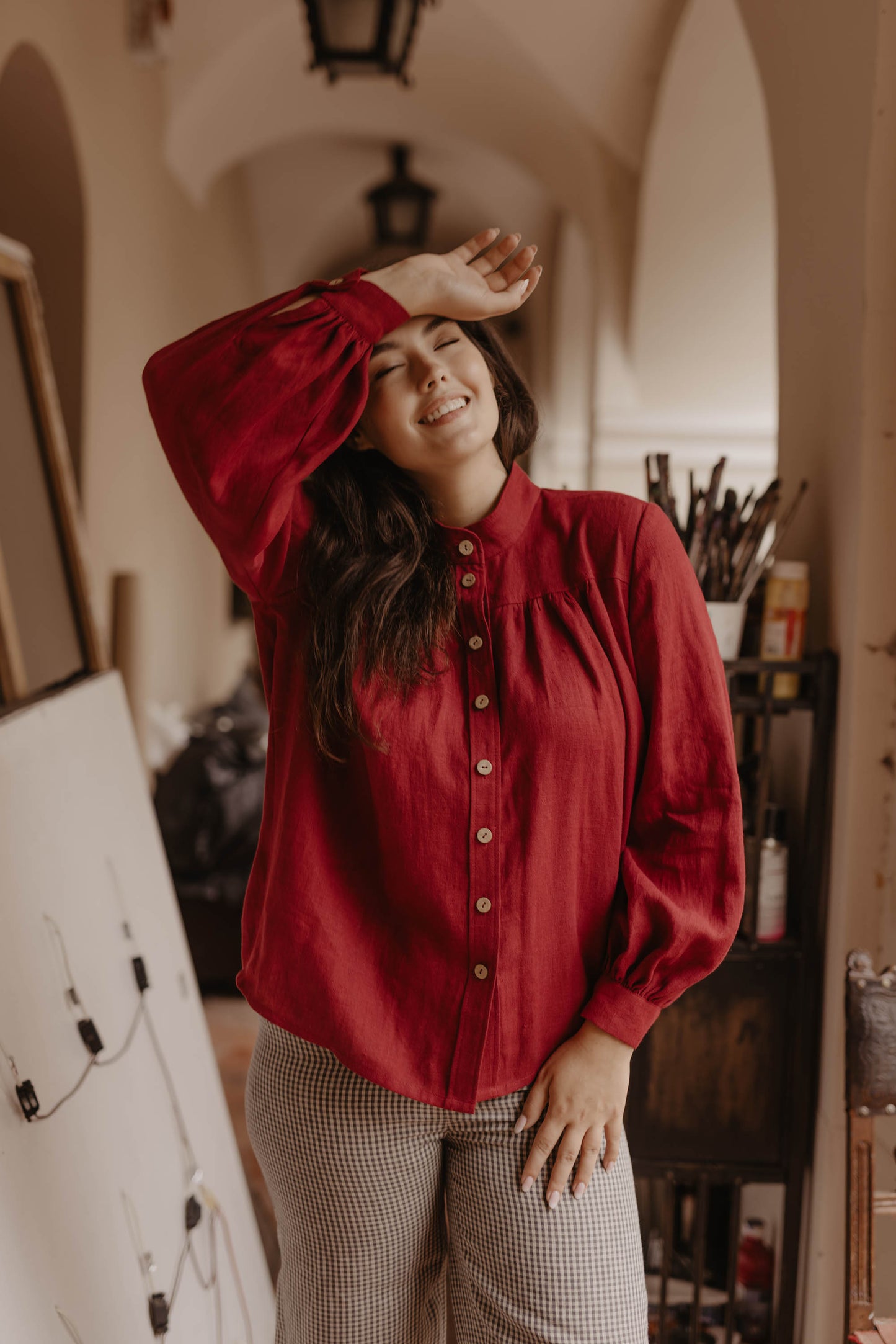 Women's linen shirt Indraja