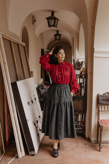 Women's linen skirt Vakarė