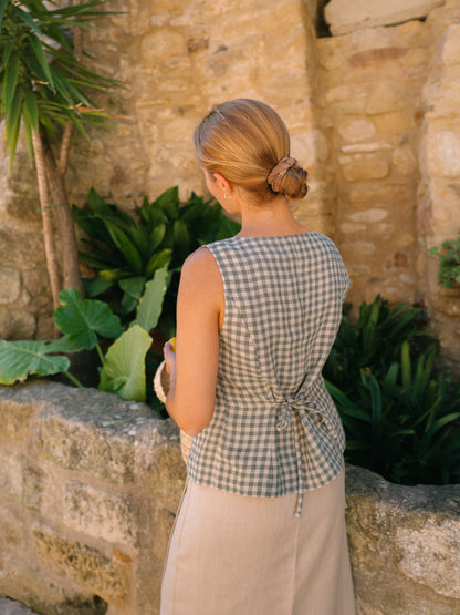 Women's linen vest Dusk