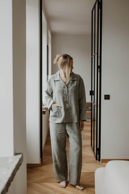 Women's linen pajama set PRAURIMĖ