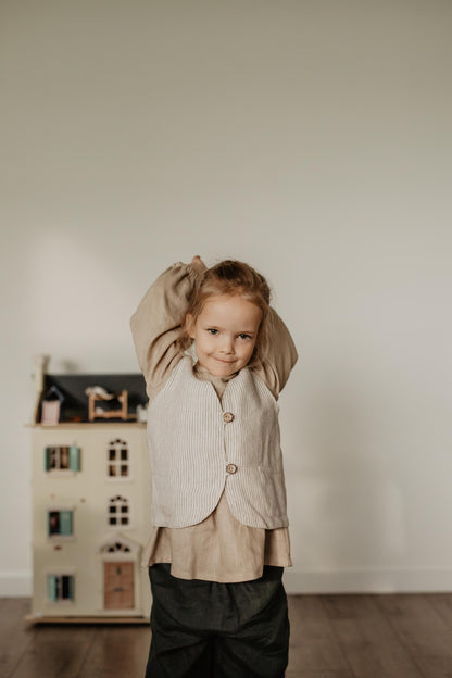 Linen vest for kids KAUKAS