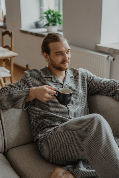 Mens linen pajama set PERKŪNAS