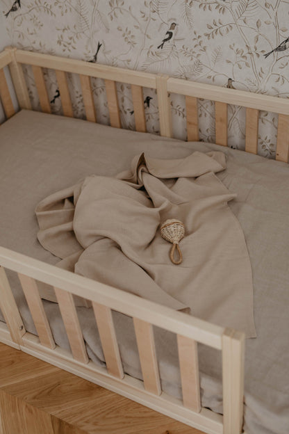 Linen baby swaddle