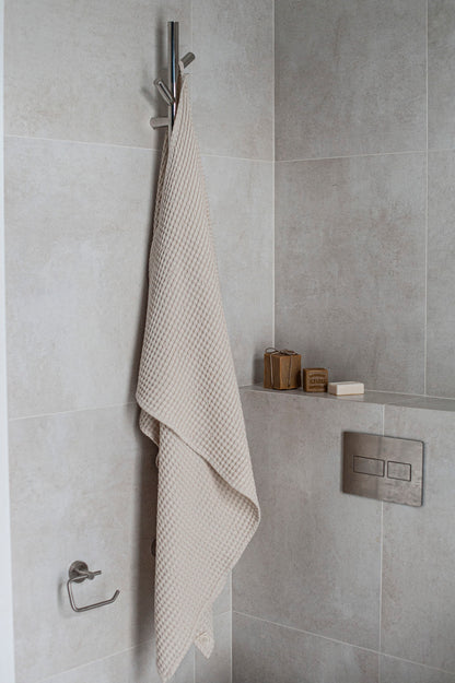 Waffle linen bath towel