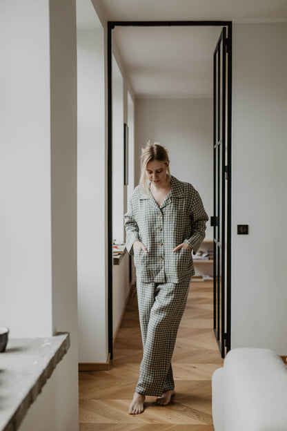 Women's linen pajama set PRAURIMĖ