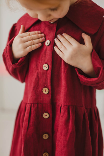 Girls linen dress GUŽĖ