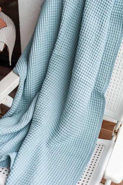 Waffle linen bath towel