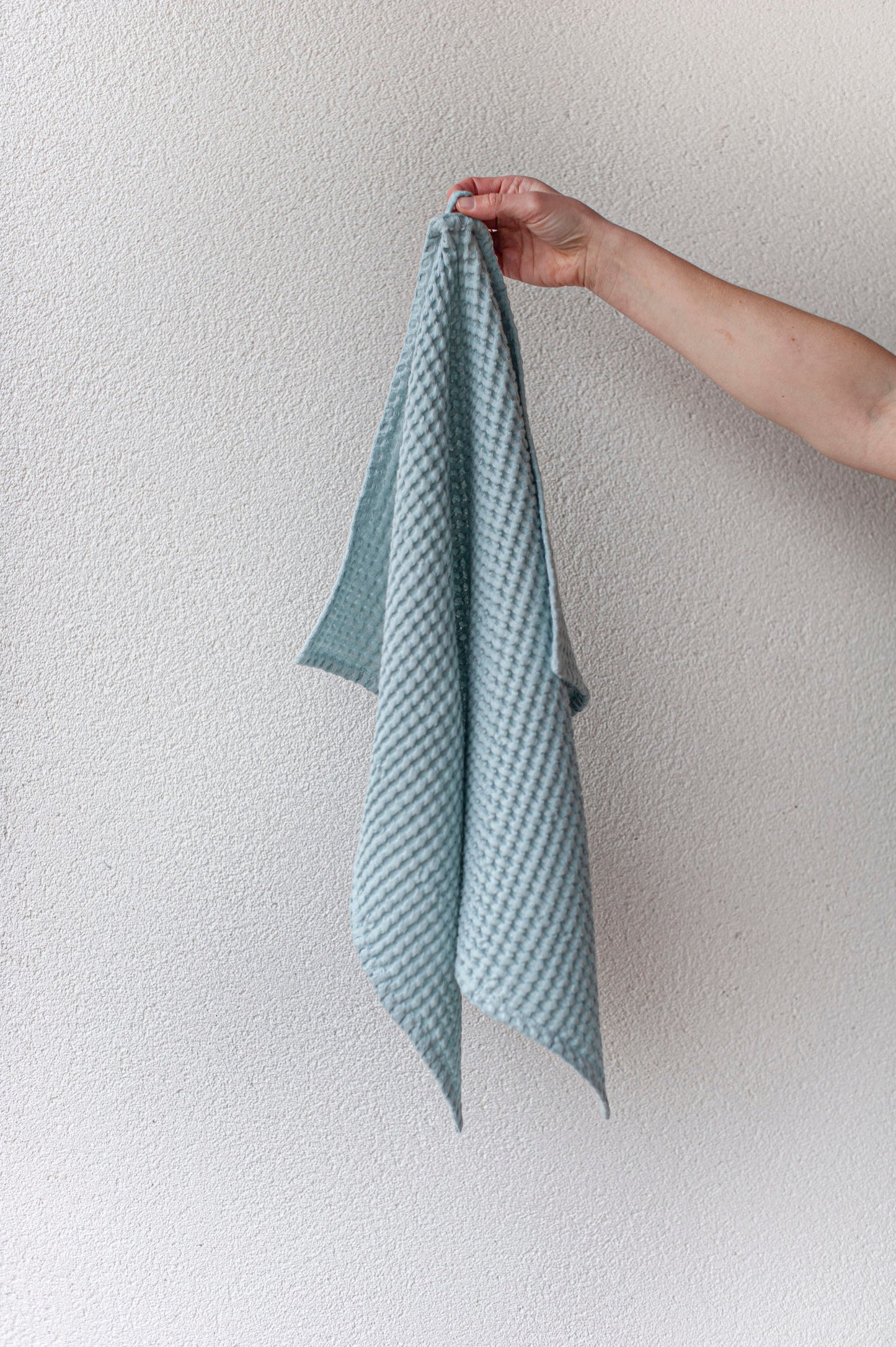 Waffle linen hand towel