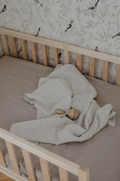 Linen baby swaddle